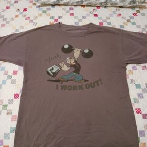 Vintage Popeye T Shirt  Yeah I Workout! No tag